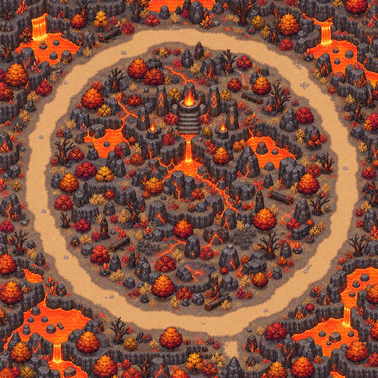 Área de caçada real do ZuPoke, o Altar do Charmander